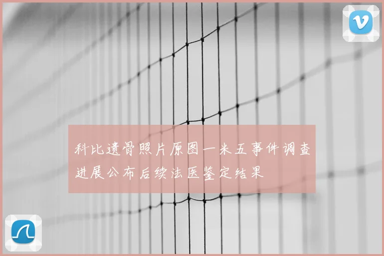 科比遗骨照片原图一米五事件调查进展公布后续法医鉴定结果